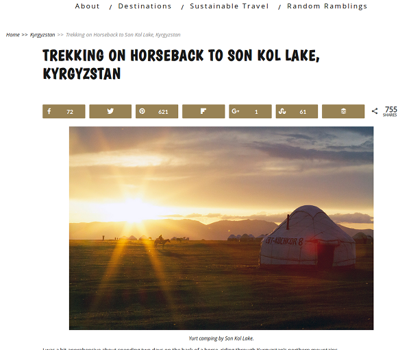 Trekking on horseback to Son Kol lake